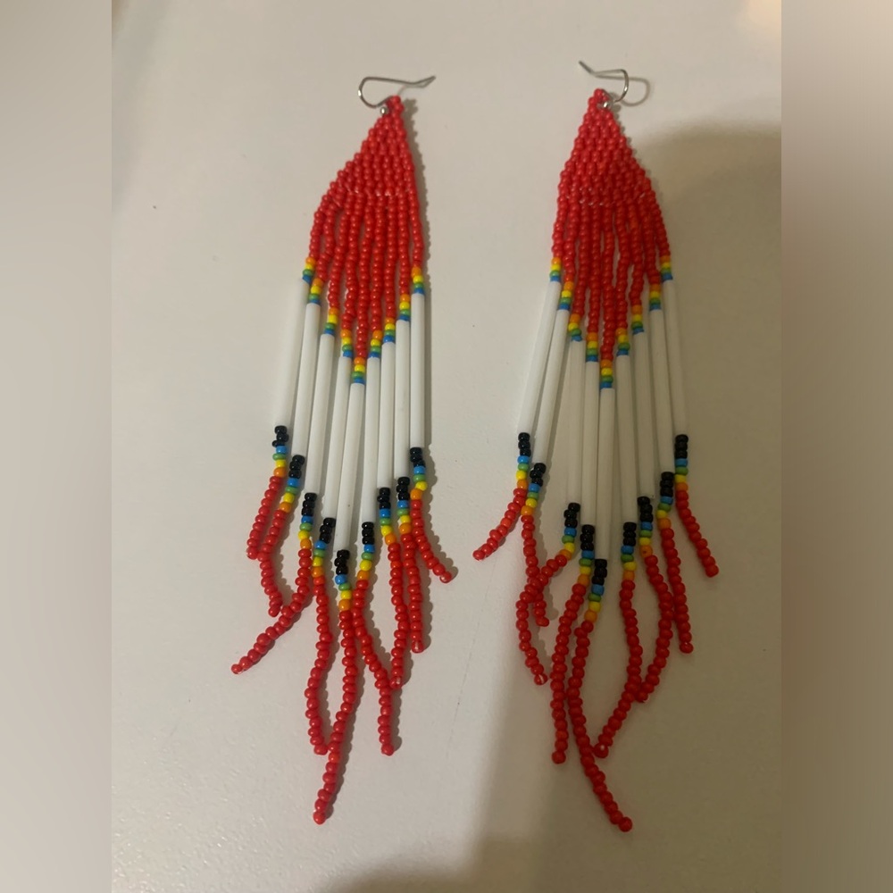 Hand made Native American/ boho style Beaded Earrings